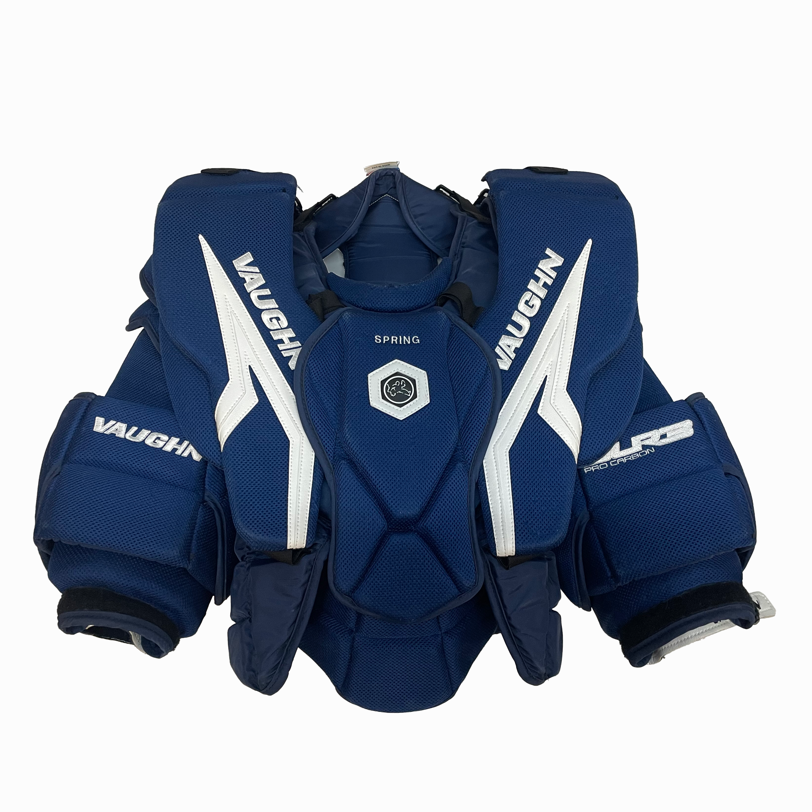 Plastron de gardien de but Vaughn SLR3 Pro Carbon d'occasion (bleu marine)